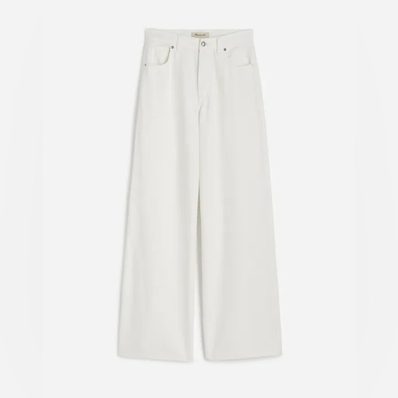 New Madewell Superwide-Leg Jeans White Size W25P - Picture 6 of 15